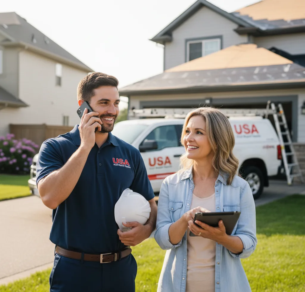 USA Roof Repair Experts customer support in Leavenworth
